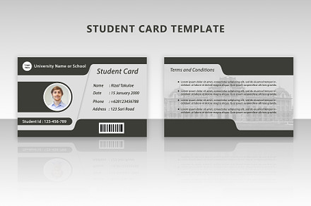 Student Card Template, a Card Template by takuloerizal