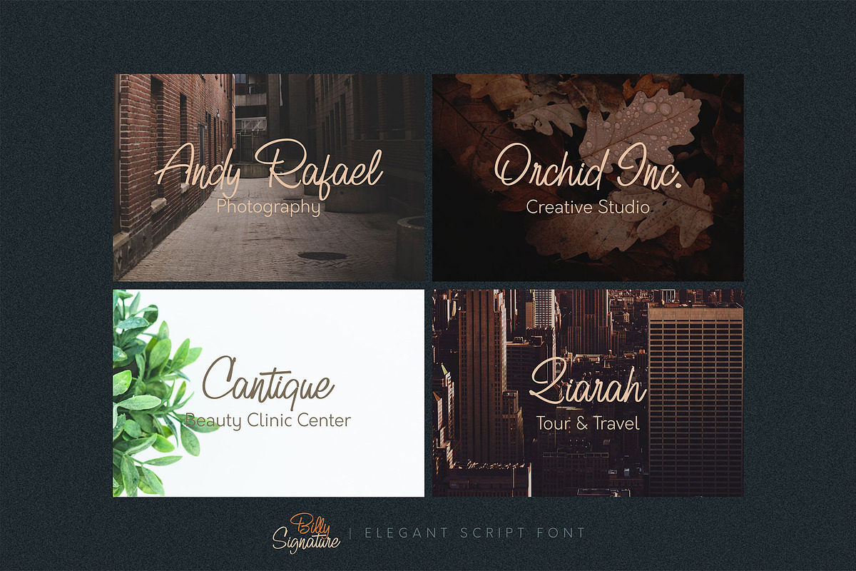 Billy Signature, a Script Font by Omotu Studio (Photo 6 of 12)