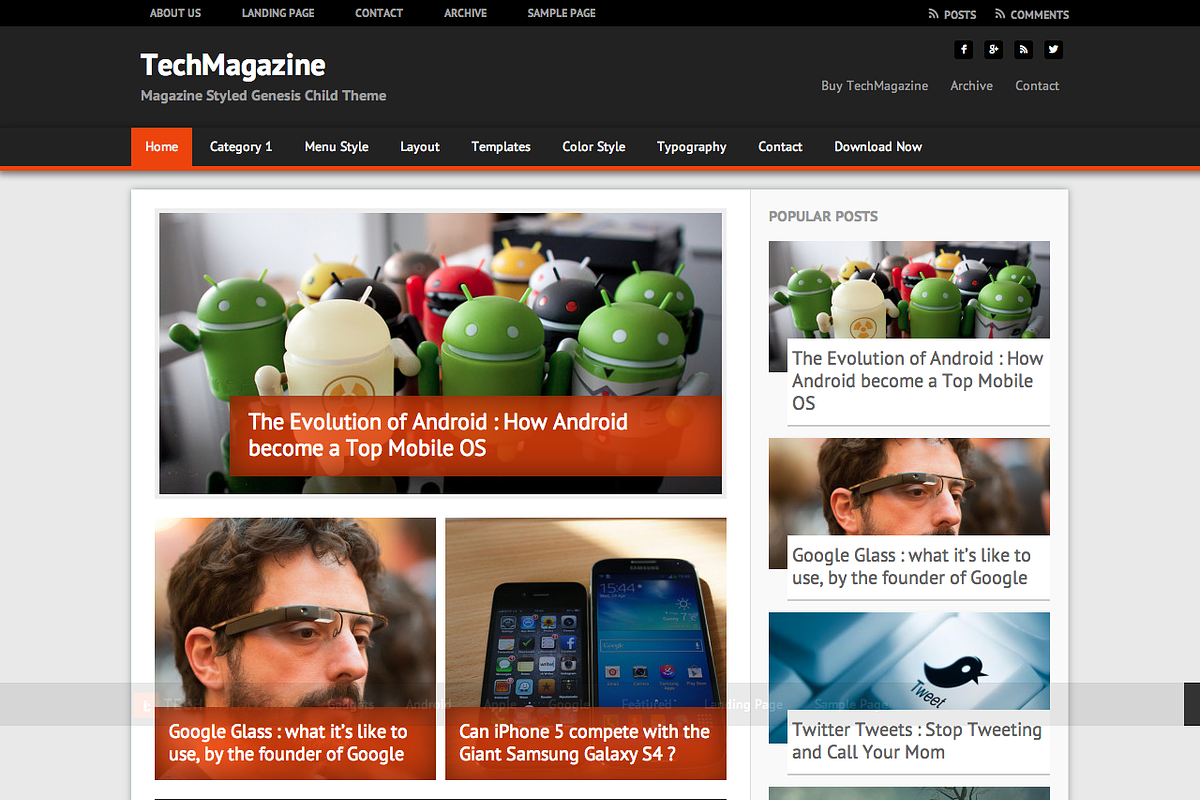 TechMagazine – Genesis 2 Child Theme, a WordPress Template by WPStuffs (Photo 2 of 5)