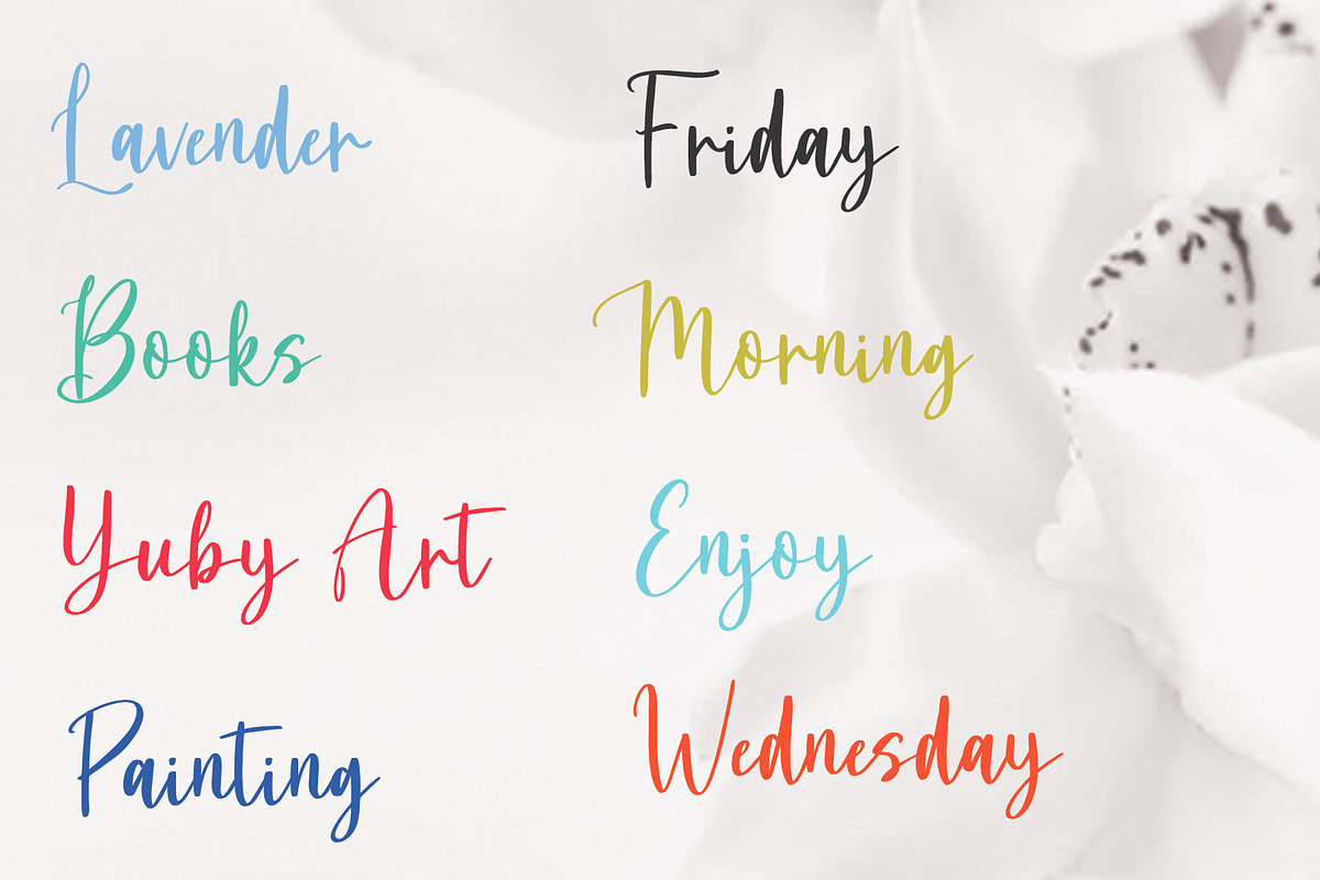 Satisfy | Handwritten Font, a Script Font by Yuby Creative (Photo 5 of 5)