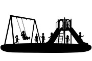 50 Kids Playground Silhouette Bundle, an Illustration by Gfx_Store (Thumbnail 3 of 51)