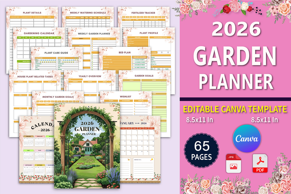 2026 Garden Planner, a Stationery Template by Designmela01 (Photo 1 of 7)