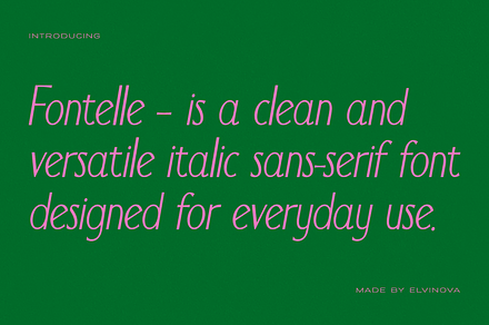 Fontelle Italic Sans