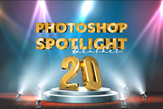 20 Spotlight Brushes for Photoshop, a Brush Add-On by DuoFankaar (Thumbnail 1 of 9)