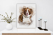 Dog Watercolor Painting Bundle, an Action Add-On by Photoshop Action (Thumbnail 3 of 14)