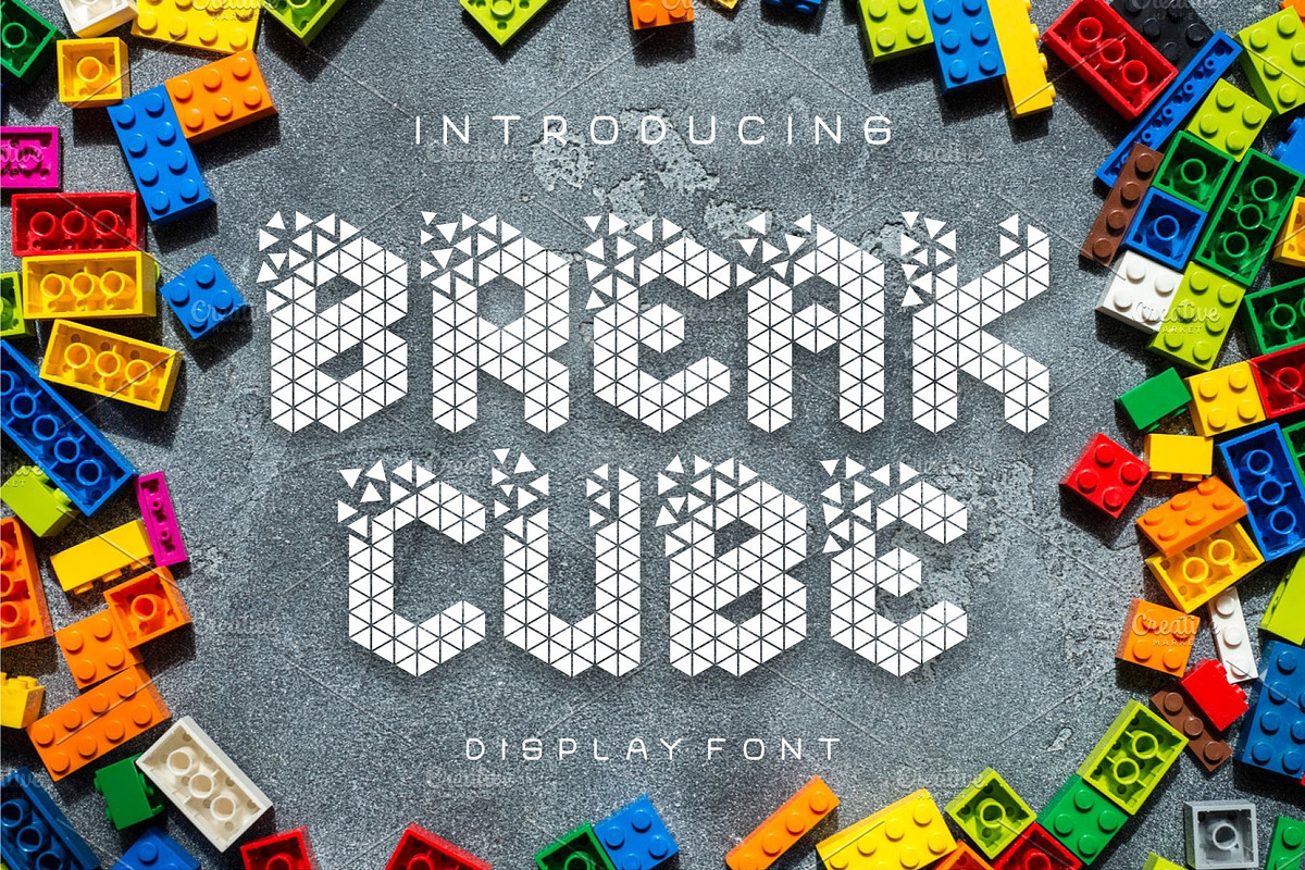 Break Cube Display Font