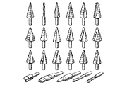 Step Drills and Hole Saw Bits Set, an Object Graphic by RT Studio (Thumbnail 1 of 3)