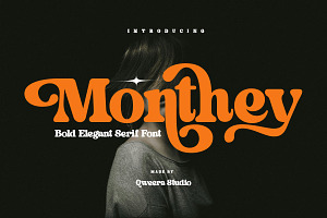 Monthey - Bold Elegant Display, a Serif Font by Qweera Studio