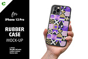 Phone 12 Pro Rubber Case Mock-up, an iPhone Mockup by Colatudo Store (Thumbnail 1 of 8)