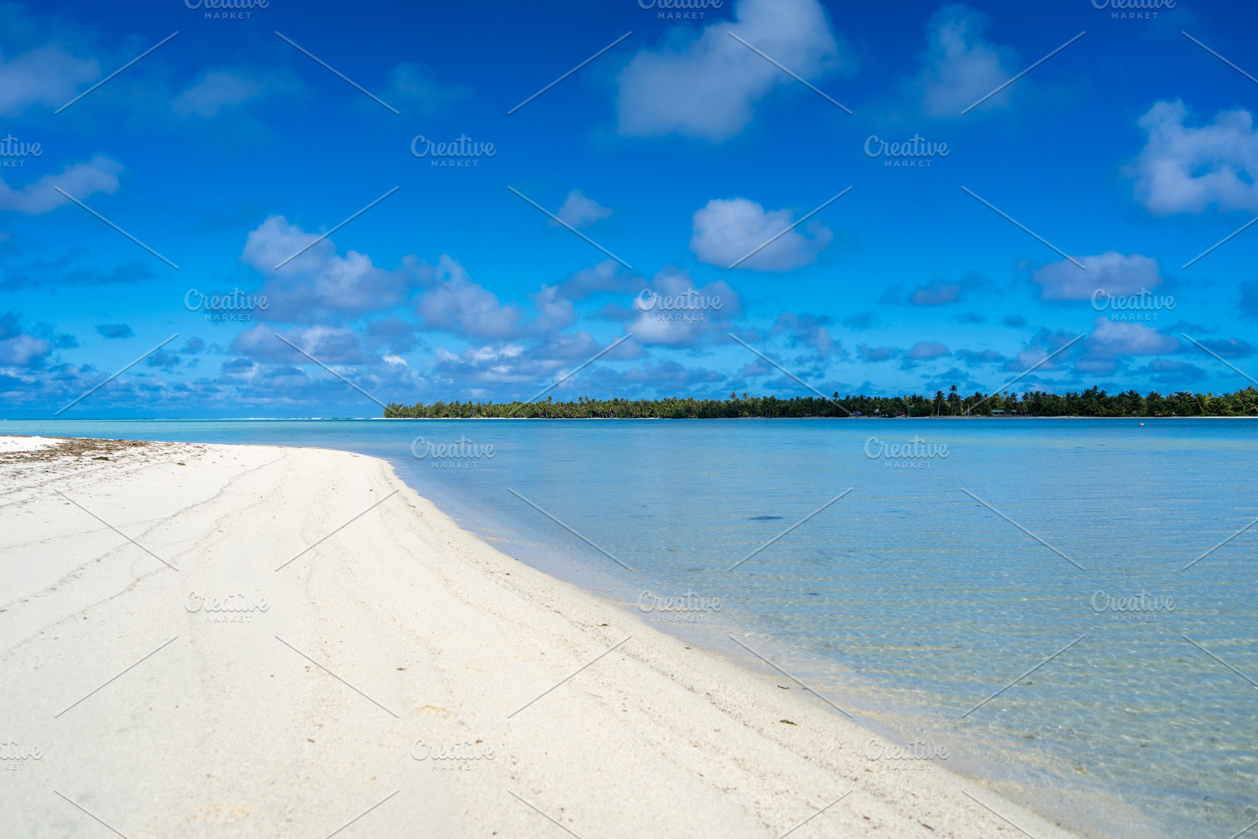 Pristine white sand beach of Tereia in Maupiti, French Polynesia, a Photo by GoodGoods