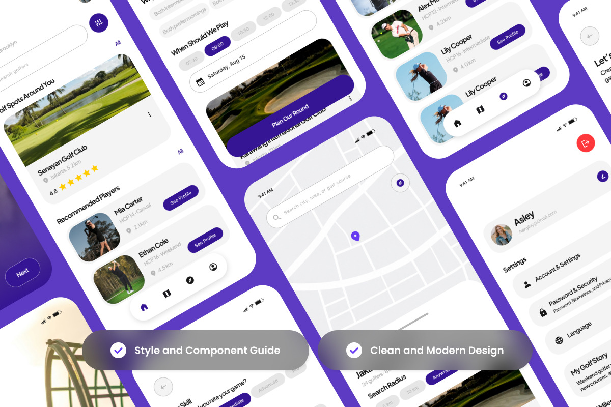 Golfly Golf Player Match App, an App Template by productype1 (Photo 3 of 5)
