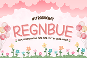 Regnbue Font, a Handwritten Font by MyFontsShop (Thumbnail 1 of 6)