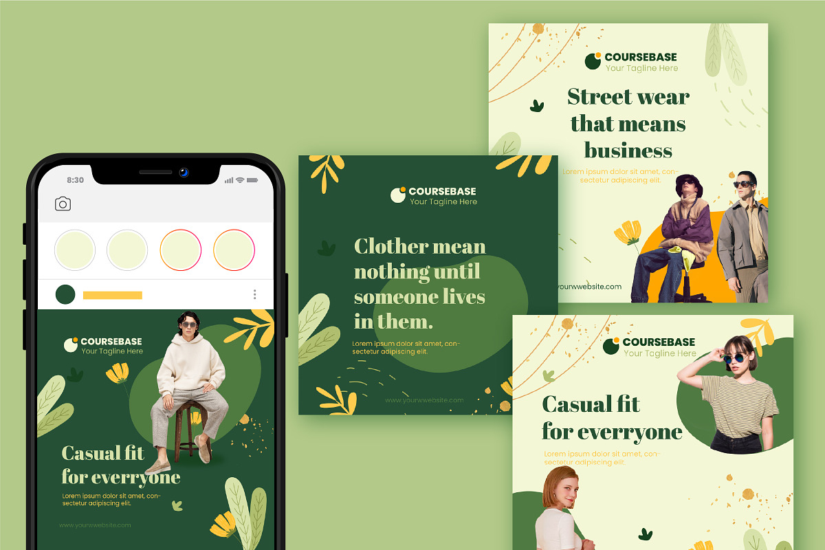 Fashion Organic Floral Shape, a Social Media Template by FoxStore (Photo 1 of 3)
