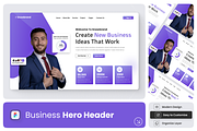 Snowbrand - Business Hero Header, an UI Kit Template by Annora Studio (Thumbnail 1 of 4)