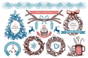 Christmas Design Elements Set