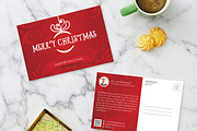 Red Christmas Church Postcard PSD, a Card Template by Godserv Designs (Thumbnail 3 of 11)