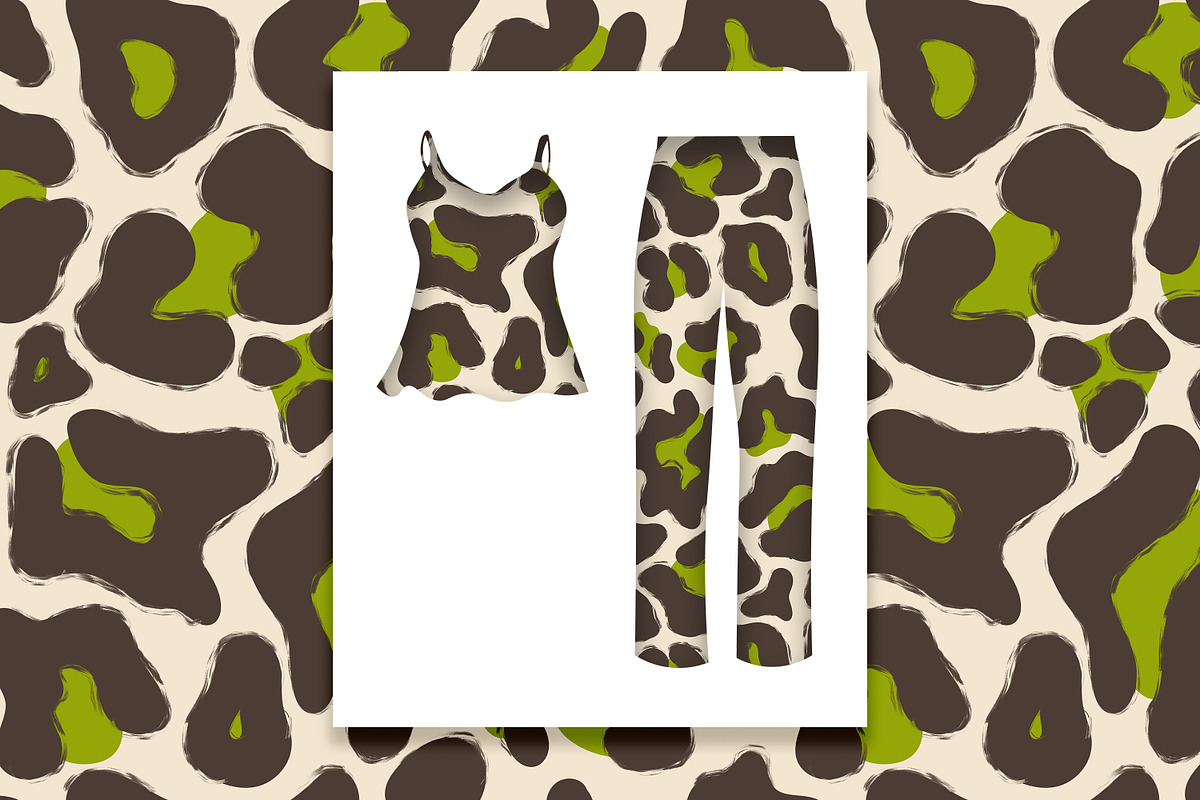 Wild Animal Prints Set Coffe & Lime, a Pattern Graphic by Oksana Dovhopol Art (Photo 17 of 19)
