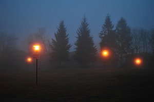 Fog containing fog, haze, and mist