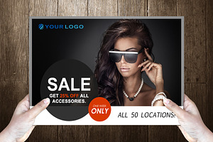 Sunglass Post Card Template