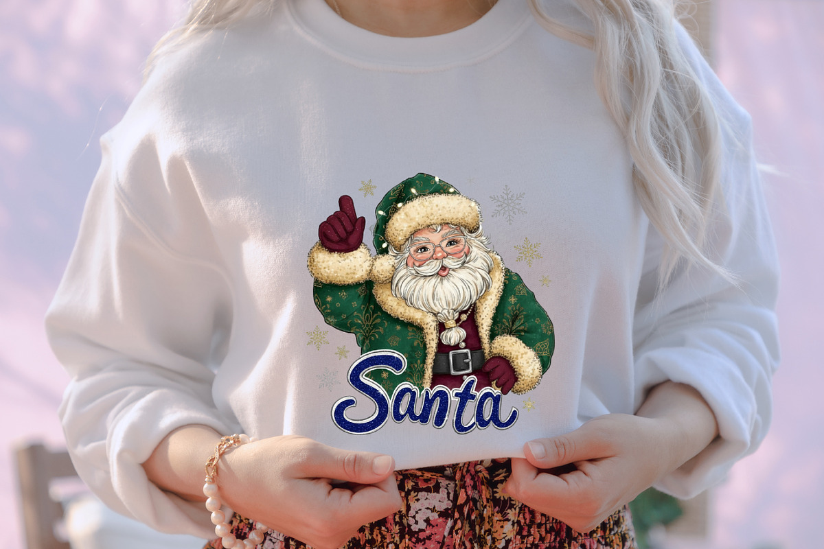 Pink Leopard Glitter Santa PNG, an Illustration by designcity5 (Photo 5 of 8)