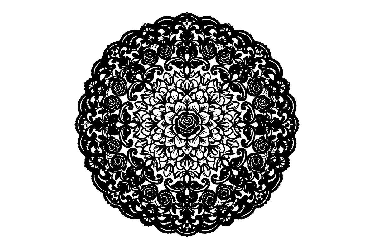 Intricate Floral Mandala Vector, an Object Graphic by Gfx_Store (Photo 8 of 16)
