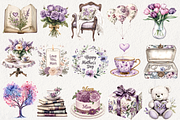 Lavender Mother’s Day Clipart, an Illustration by NadiaTheronArt (Thumbnail 2 of 5)