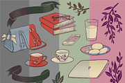 Super pretty everyday items set, a Technology Illustration by celandine (Thumbnail 3 of 5)