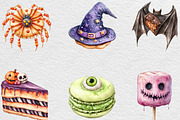 Watercolor Halloween Sweets Clipart, an Illustration by Black Bird Studio (Thumbnail 6 of 6)