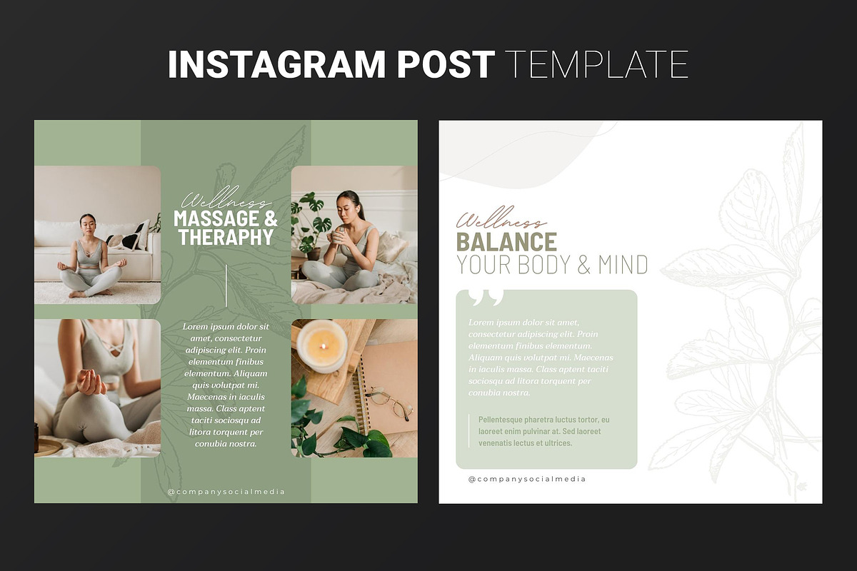 Canva Wellness Instagram Template, a Marketing Template by illycreative (Photo 3 of 12)