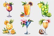 Watercolor Summer Drinks Clipart, a Seasonal Illustration by Design Market (Thumbnail 4 of 4)