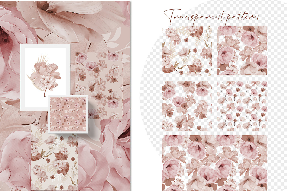 Earthy Florals Pattern and Graphic, a Pattern Graphic by Madebyia (Photo 4 of 15)