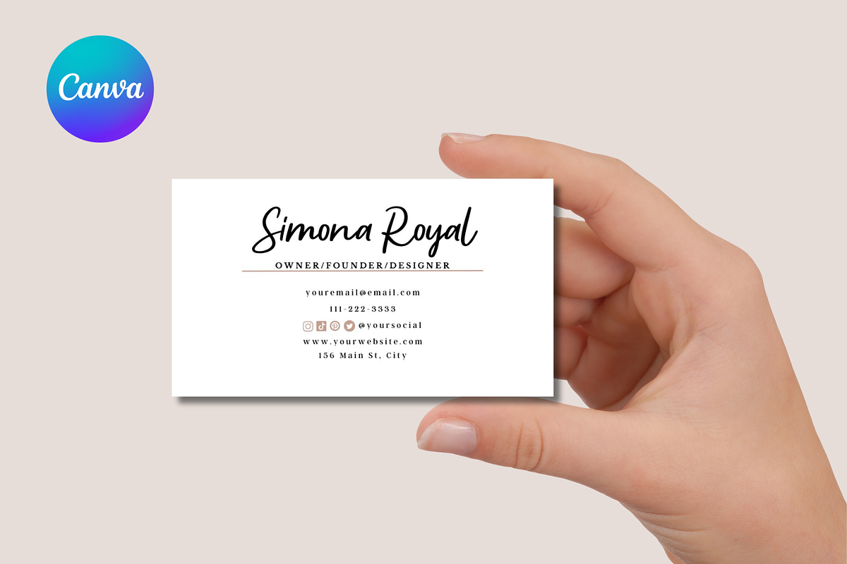 Elegant Business Card Template, a Business Card Template by SimoDigitalArt (Photo 8 of 10)