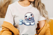 Cute Baby Watercolor Manatees Sublim, an Illustration by SVGArt (Thumbnail 7 of 8)