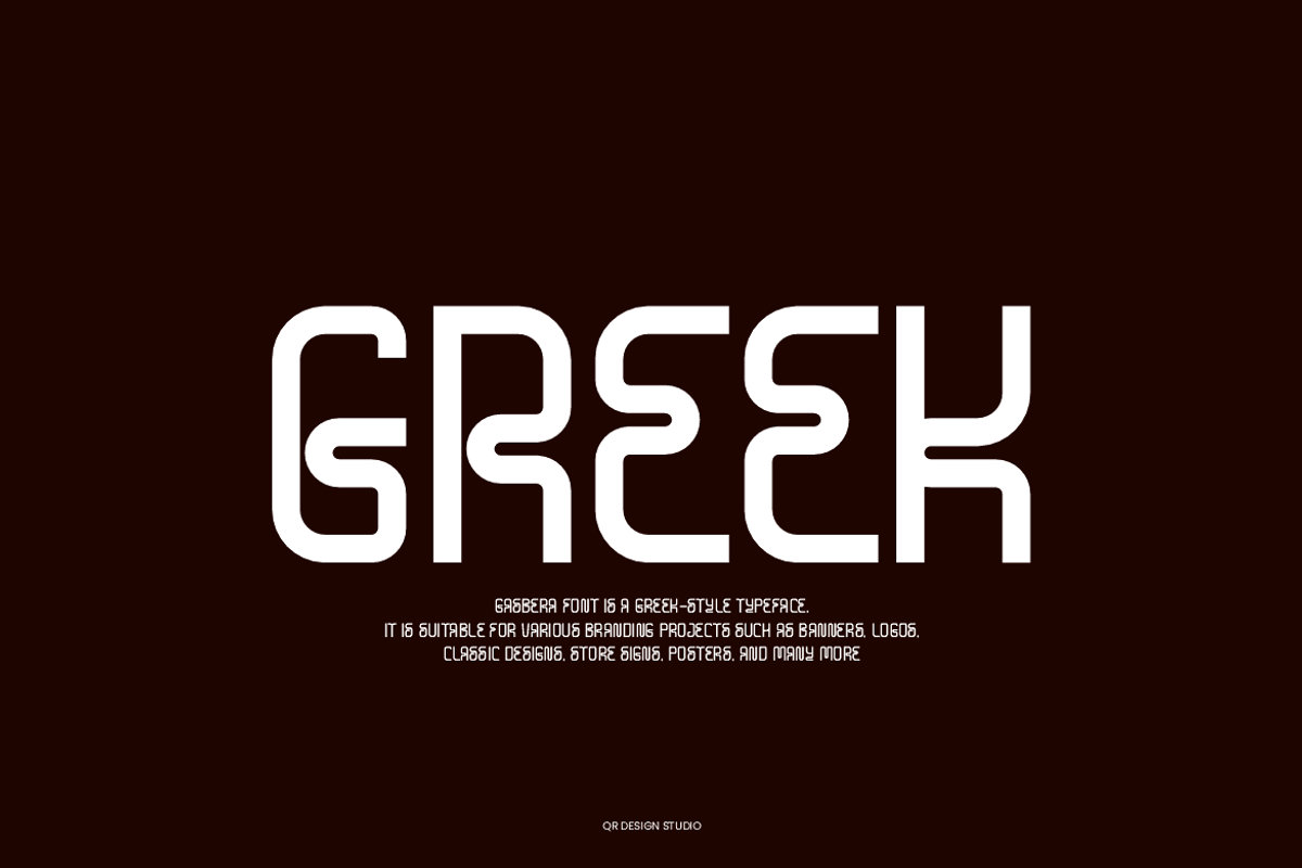 Gasbera - Greek Typeface Font, a Sans Serif Font by QR Design Studio (Photo 2 of 7)