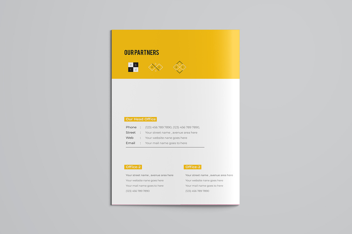 Creative Yellow Bifold Brochure, a Brochure Template by ZAAS (Photo 5 of 8)