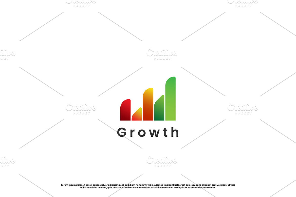Gradient Graph Logo Design Icon, a Branding & Logo Template by Morvana Crew