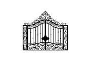 Ornate Wrought Iron Gate Vector Bund, an Illustration by Designs_River (Thumbnail 41 of 47)