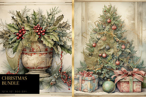 Retro Christmas Junk Journal Pages