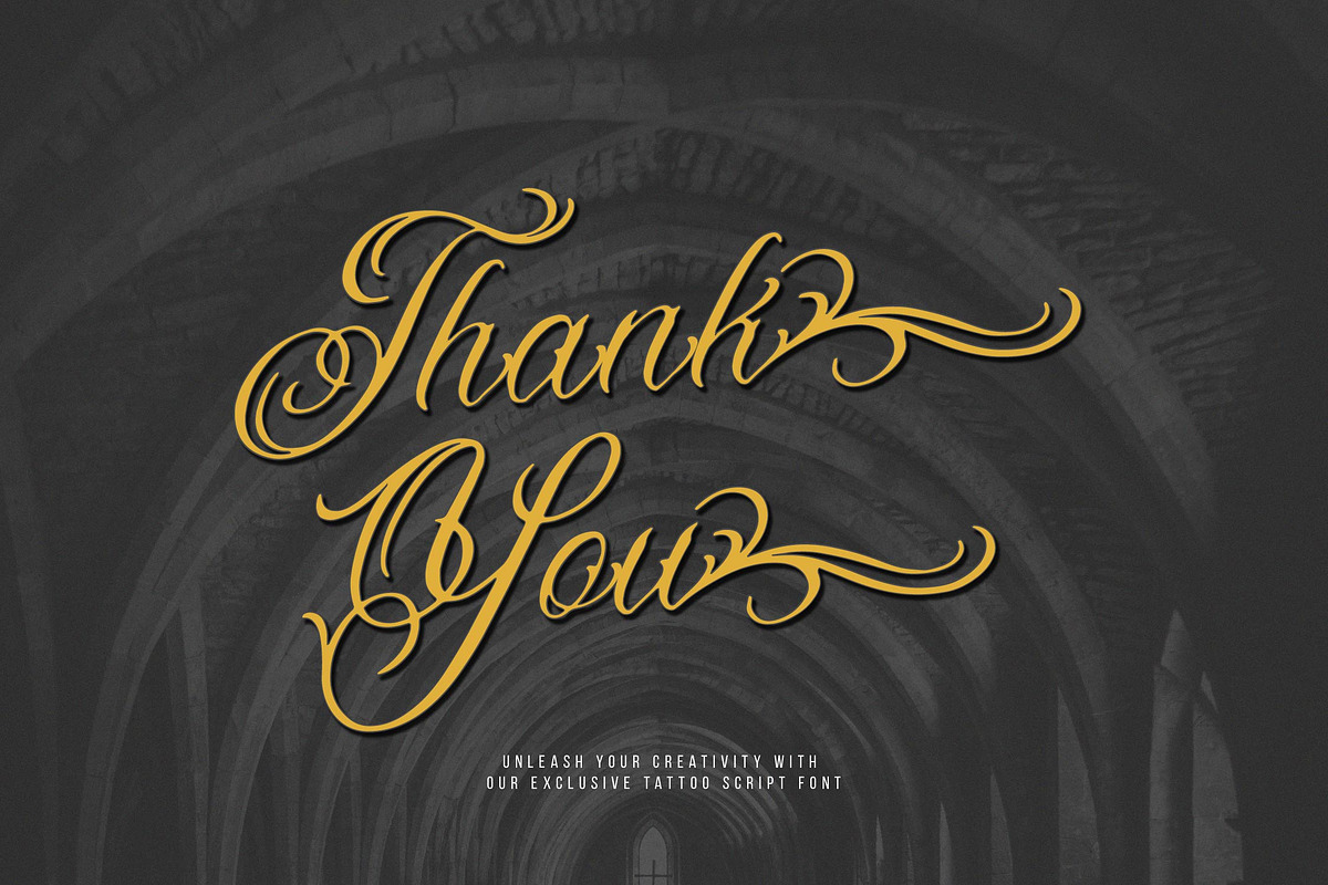 Landog Tlaloc | Tattoo Script Font, a Script Font by Denustudios (Photo 14 of 14)