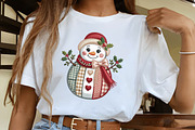 Quilted Christmas Snowman, an Illustration by CrexoraLab (Thumbnail 2 of 4)