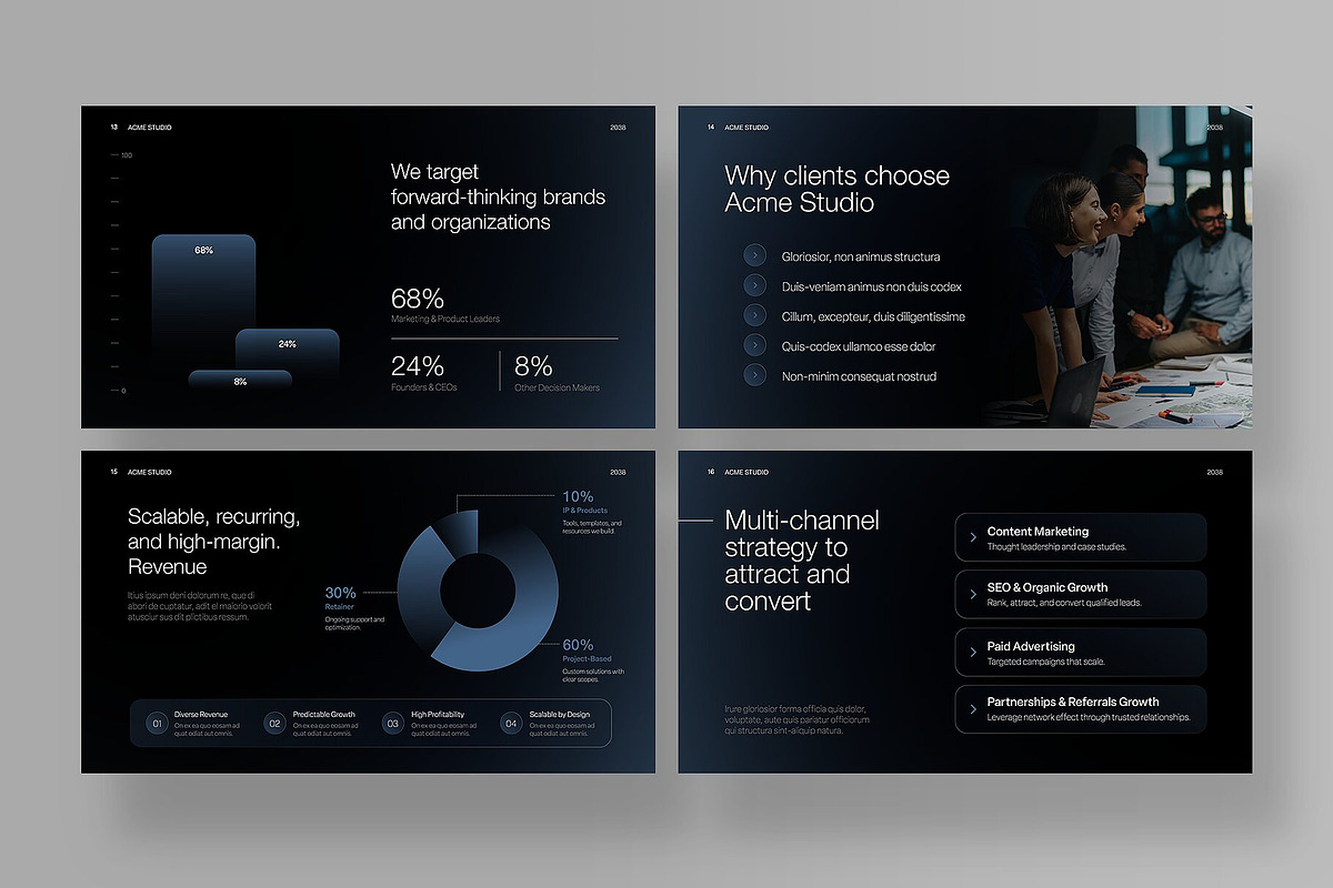 Black / Dark Presentation Template, a Presentation Template by BrandPacks (Photo 5 of 7)