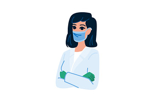 Doctor wearing protective mask and, a Healthcare Illustration by pikepicture