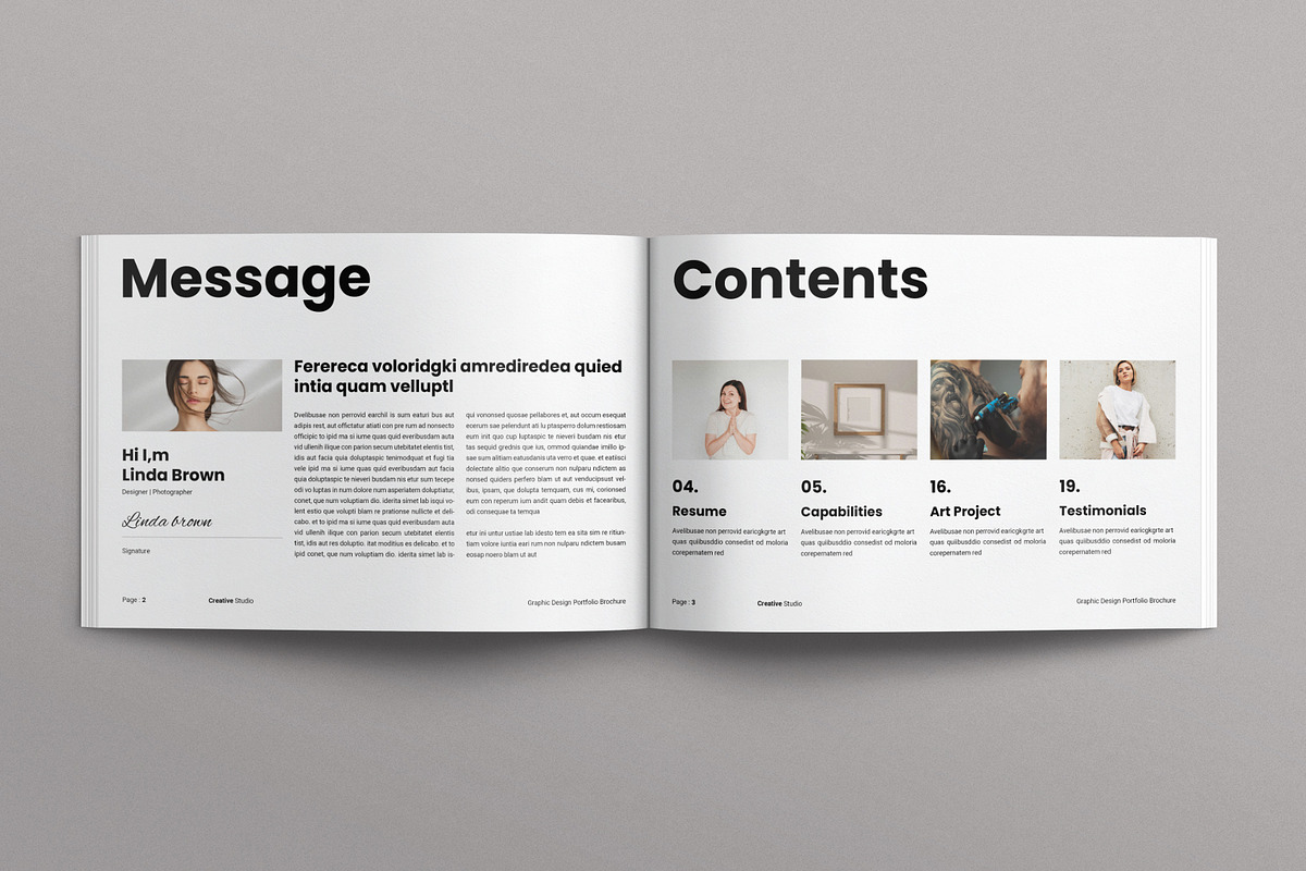 Graphic Design Portfolio Brochure, a Brochure Template by E-Type (Photo 2 of 8)