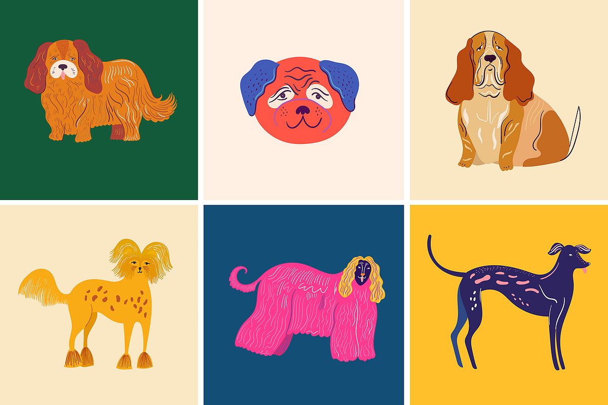 Hand drawn Dogs collection, an Animal Illustration by MoleskoStudio (Photo 15 of 26)