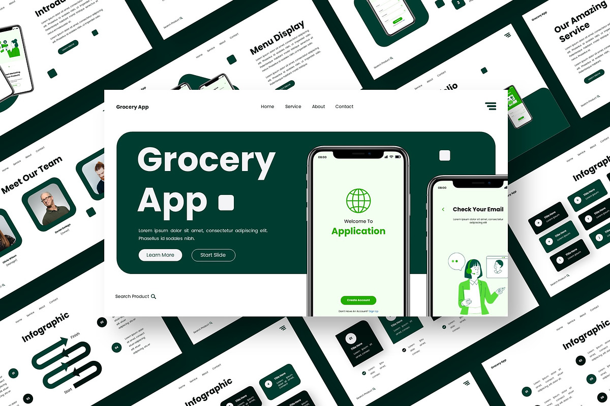Grocery App - Keynote Templates, a Presentation Template by Deepslide Studio (Photo 3 of 6)