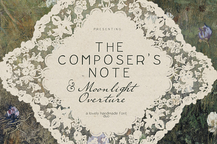 Handmade Vintage Sand & Script Trio