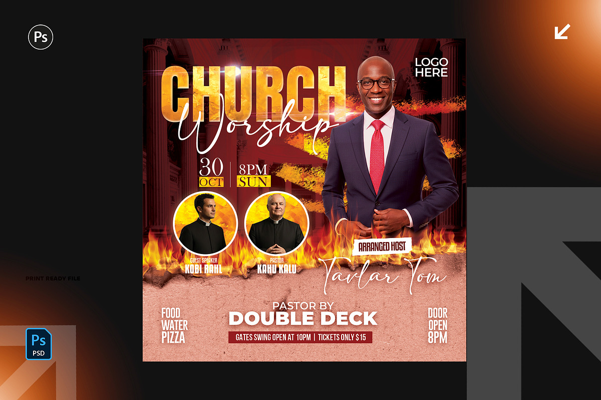 06 Church Worship Flyer Bundle, a Flyer Template by Shajib Shikder (Photo 2 of 7)