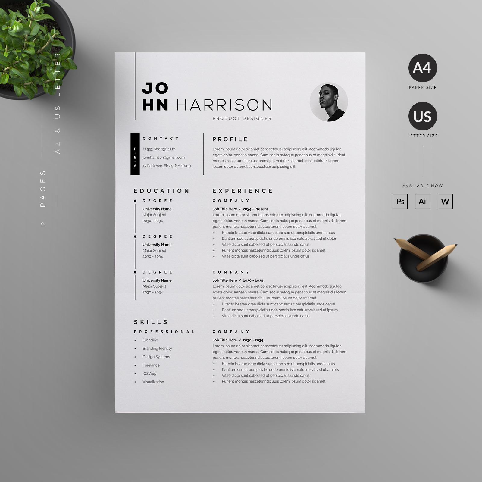 Resume/CV, a Resume Template by Reuix Studio