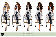 Neutral travel girls clipart set png, a Person Illustration by Parinaz Wadia Design (Thumbnail 3 of 10)