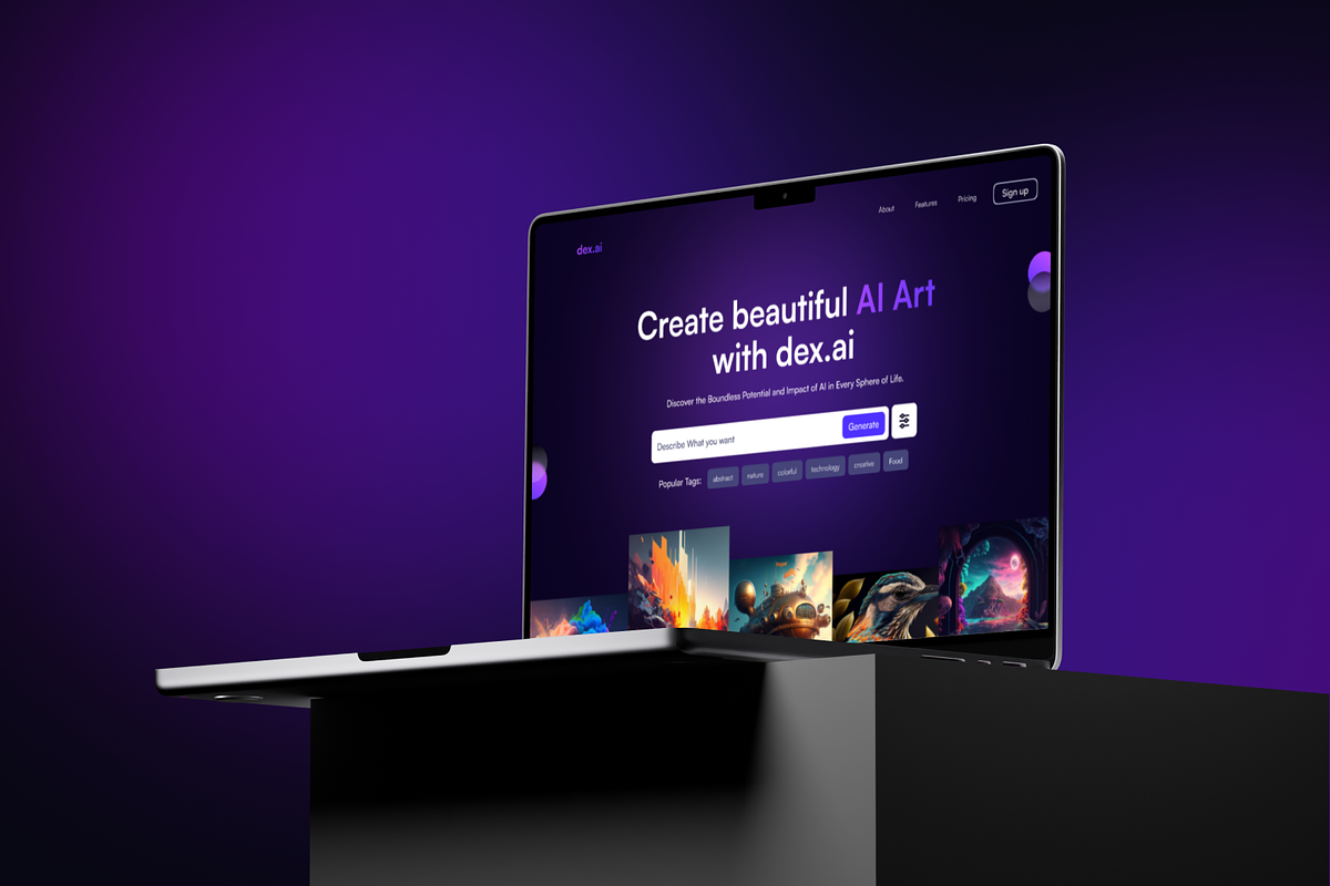 AI image generator website, a Landing Page Template by Ahmed Rubel (Photo 4 of 4)